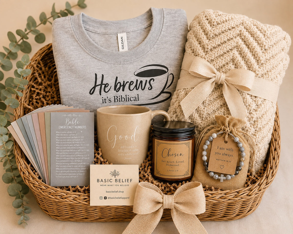 Basic Belief coffee and faith gift basket
